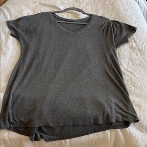 Long grey V neck
